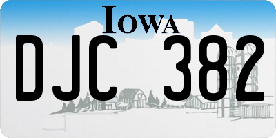 IA license plate DJC382