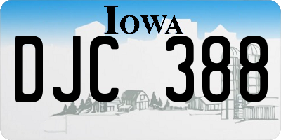 IA license plate DJC388