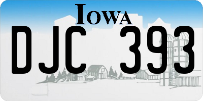IA license plate DJC393