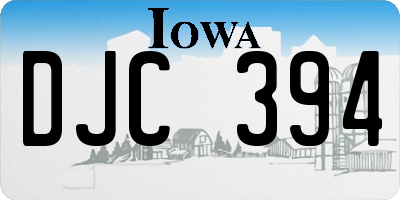 IA license plate DJC394