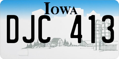 IA license plate DJC413