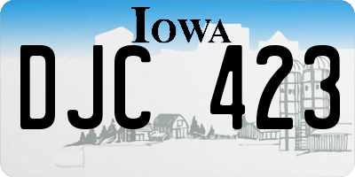 IA license plate DJC423