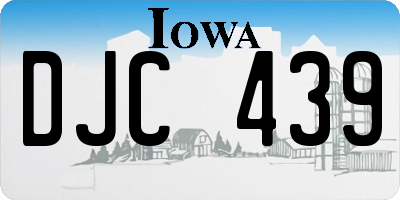 IA license plate DJC439