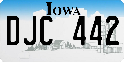 IA license plate DJC442