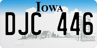 IA license plate DJC446