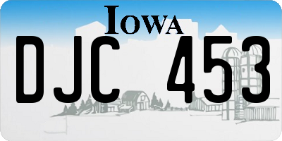 IA license plate DJC453