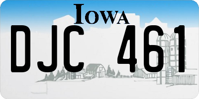IA license plate DJC461