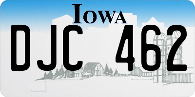 IA license plate DJC462