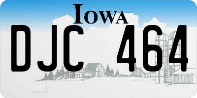 IA license plate DJC464