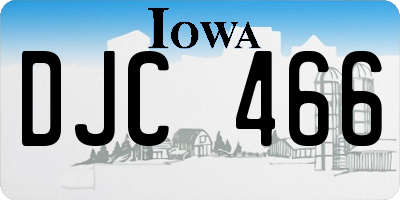IA license plate DJC466