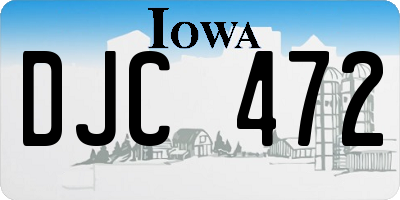 IA license plate DJC472