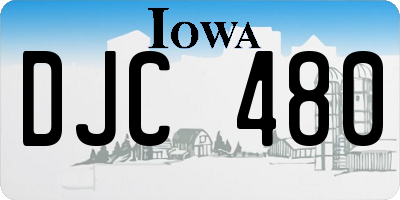 IA license plate DJC480