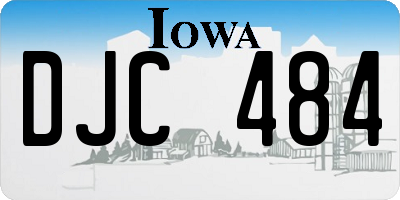 IA license plate DJC484