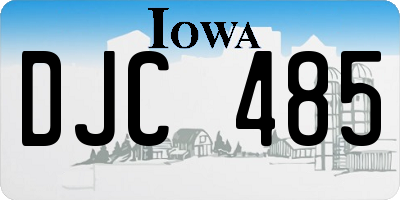 IA license plate DJC485