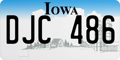 IA license plate DJC486