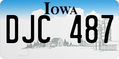 IA license plate DJC487
