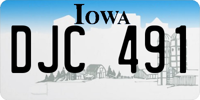 IA license plate DJC491