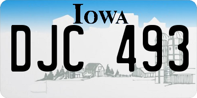IA license plate DJC493