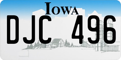 IA license plate DJC496