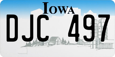 IA license plate DJC497