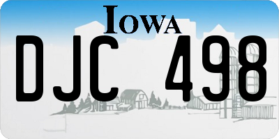 IA license plate DJC498
