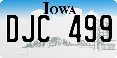 IA license plate DJC499