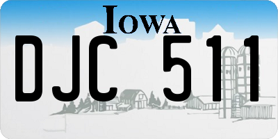 IA license plate DJC511