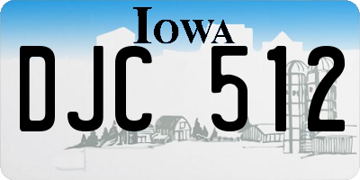 IA license plate DJC512