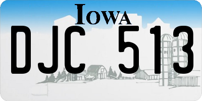 IA license plate DJC513