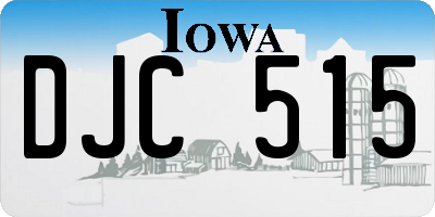 IA license plate DJC515