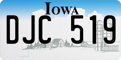 IA license plate DJC519