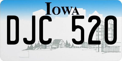 IA license plate DJC520