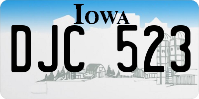 IA license plate DJC523