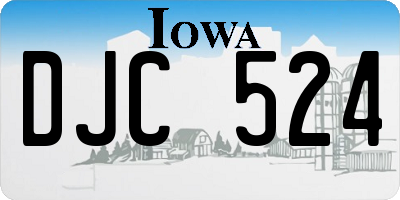 IA license plate DJC524