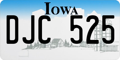 IA license plate DJC525