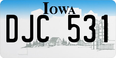 IA license plate DJC531