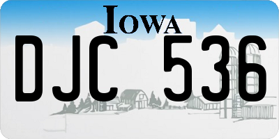 IA license plate DJC536