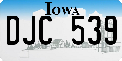 IA license plate DJC539