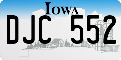 IA license plate DJC552