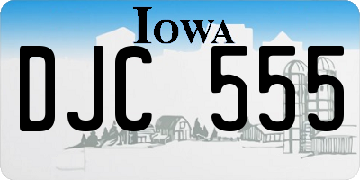 IA license plate DJC555