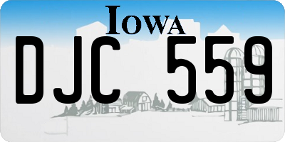 IA license plate DJC559