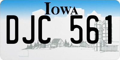 IA license plate DJC561