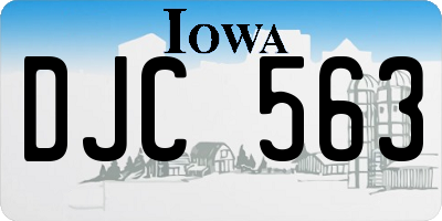 IA license plate DJC563