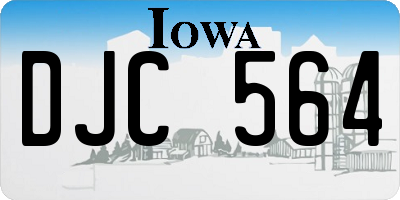 IA license plate DJC564