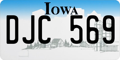 IA license plate DJC569