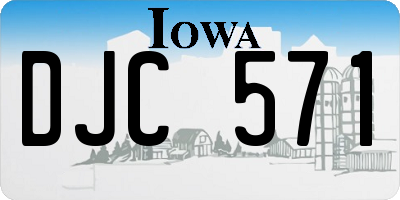 IA license plate DJC571