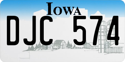 IA license plate DJC574