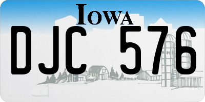 IA license plate DJC576