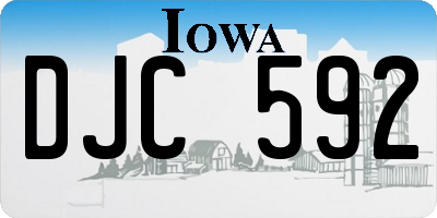 IA license plate DJC592