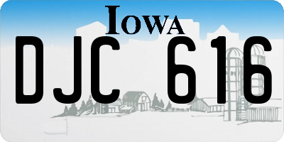 IA license plate DJC616